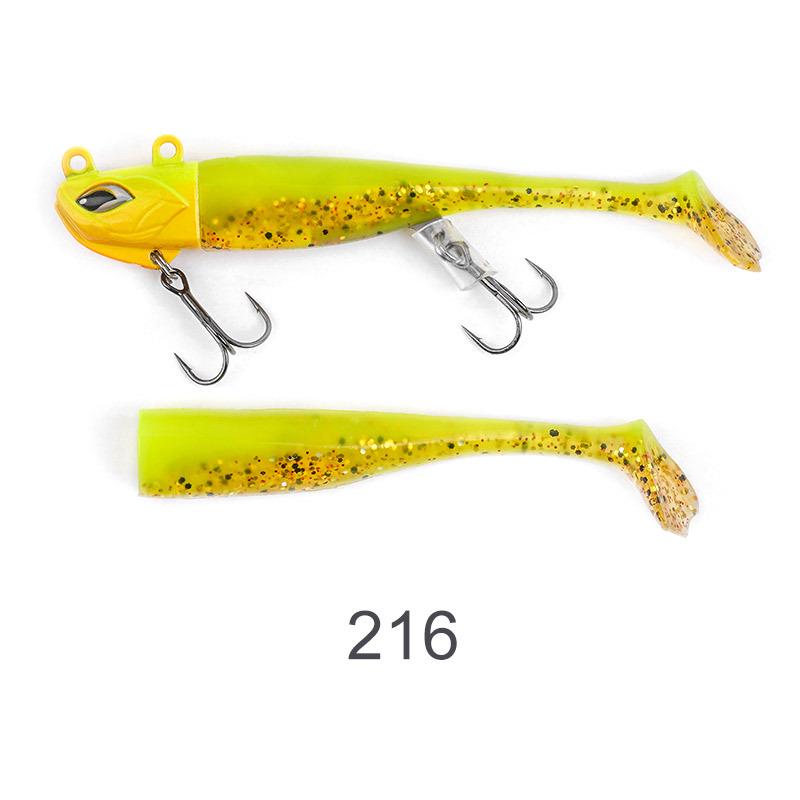 

NOEBY 28g Lead Head Soft Bass & Pike Lure with Reinforced Treble Hooks 9cm/28g