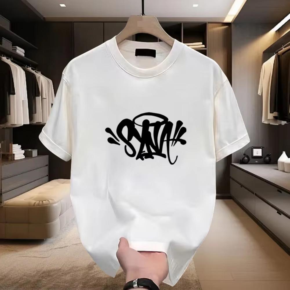 T-shirt Summer Men's T-shirt Fashion Round Neck Short Sleeve Trendy Printed Sports and Leisure  Street Top T-shirt