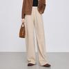 Women's High Rise Drawstring Wide Leg Sweatpants Loose Fit Curved Pants 2025 Winter Fleece Lined Casual Trousers
