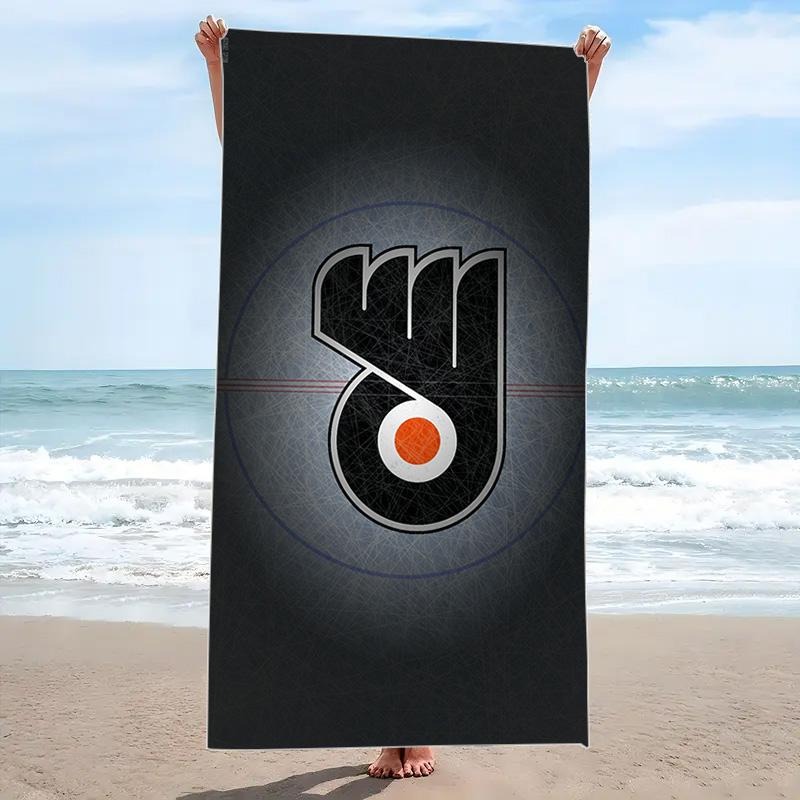 Philadelphia Flyers Logo Print Beach Towel, Large Soft Quick Dry Towel for Beach Camping Swimming