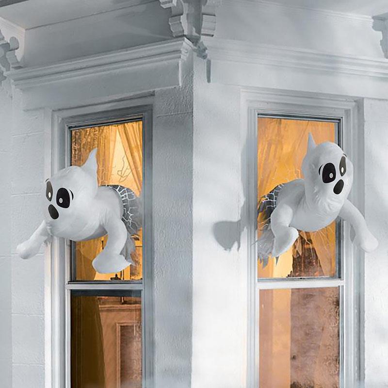 BEPAN Halloween decorative ghost outdoor courtyard window glass scene arrangement decorations, horror atmosphere costume props
