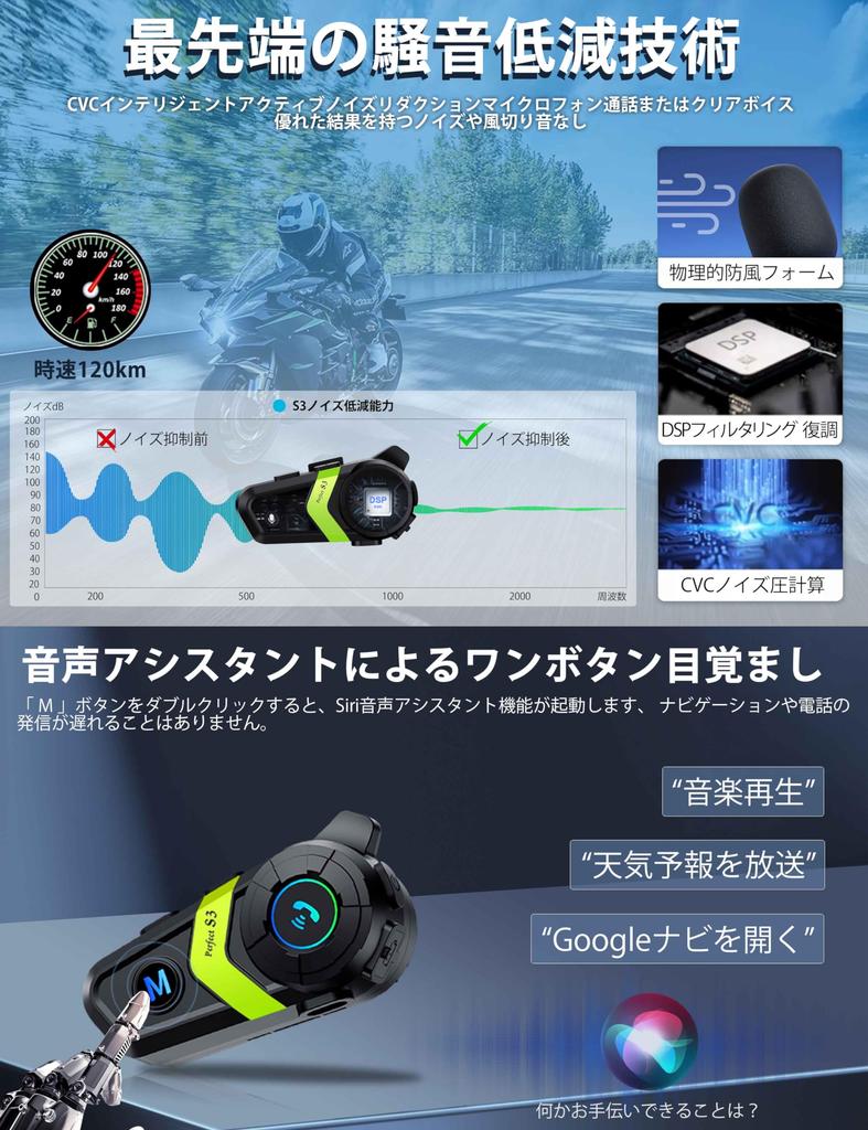 2024 & 2nd Generation, Motorbike, Intercom, Bluetooth 5.3, Helmet, Speaker, HIFI Sound Quality, IPX7