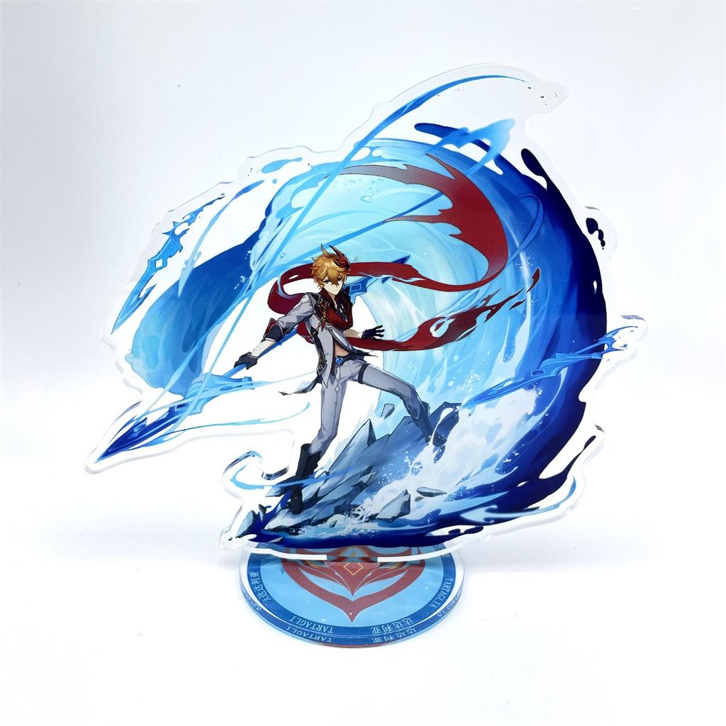 Anime Figure Genshin Impact Furina Arlecchino Xiao Yae Miko Yelan Acrylic Stand Model Board Desk Decor Standing Sign Fans Present