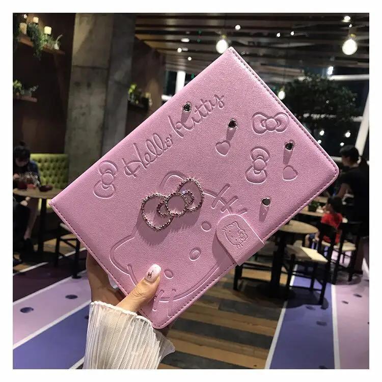 Sanrio Hello Kitty Pouzdro Pro iPad 10. 7/8/9. Gen 10.2 Kryt Pro IPad Pro 11 Mini 4 5 6 Air 4 5 Diamantové PU Kůže Chytrý Kryt