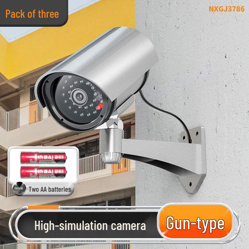 Indoor No-Drill Fake Camera Monitor with Light