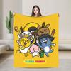 K-Kakaos F-Friends Knitted Blanket Flannel Throw Blanket Summer Air Conditioning Decoration Ultra-Soft Warm Bedspreads,