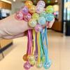 Sweet and Cute Candy-Colored Double-Ended Round Bead Hair Ties for Girls, Rubber Bands, Student Hair Accessories Suitable for Daily Wear, Campus Outf