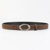 Classic Leather Belt For Women With Alloy Buckle For Casual And Office Wear
