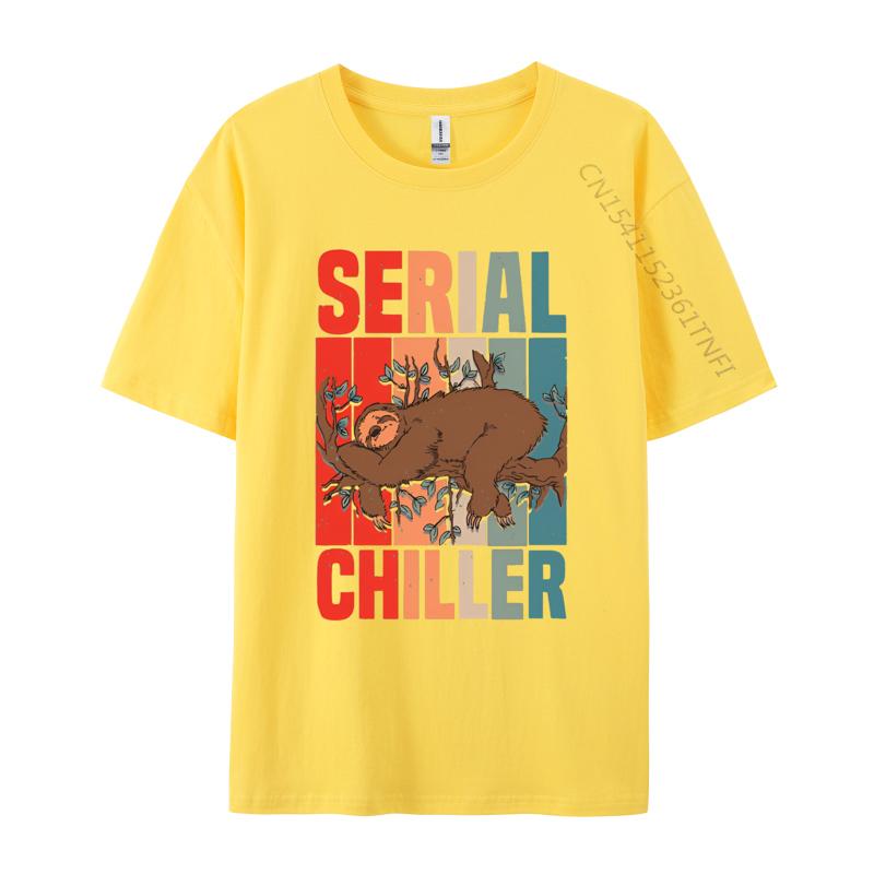 Sloth Serial Chiller Chill Your Life T Shirt Men Cotton Tee Shirt Tees Tshirt Free Shipping Oversized Camisas