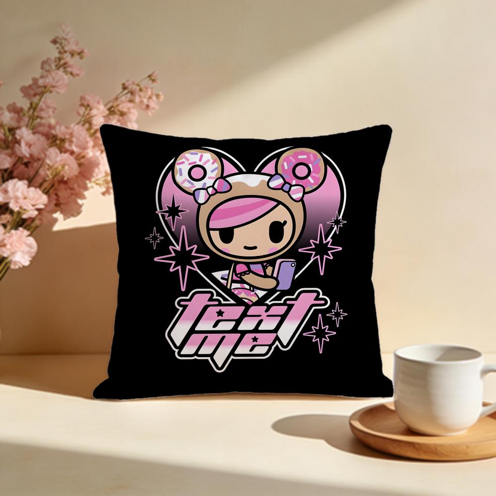 Trendy TTokidokiful Cushion Cover Stylish Washable Pillow Cover Ideal for Couch Bedroom Car Decoration
