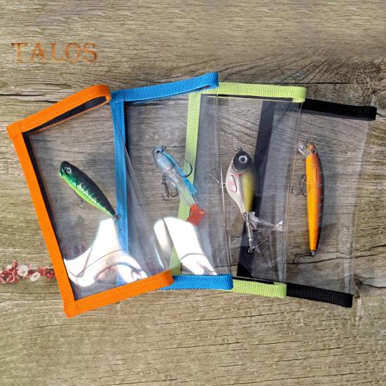 Fishing Lure Wrap Clear PVC Fishing Rod Hook Cover Fastener Tape Fishing Bait Holder Protector Storage Pouch Fishing Accessories