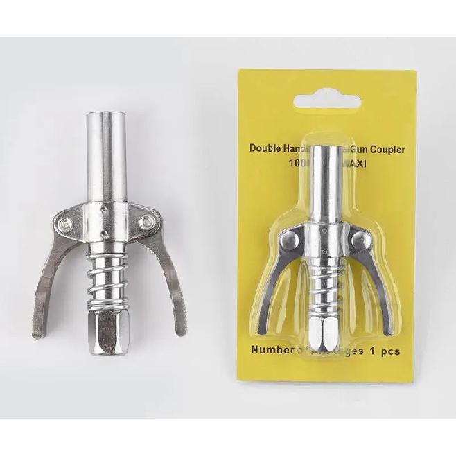 High-Pressure Grease Gun Accessories Kit Locking Plier-Type Grease Nipple  Manual/Pneumatic Self-Locking Grease Gun Nozzle Heads 1PC Style A