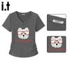 CHOCOOLATE American Style Puppy Print Short Sleeve T-Shirt