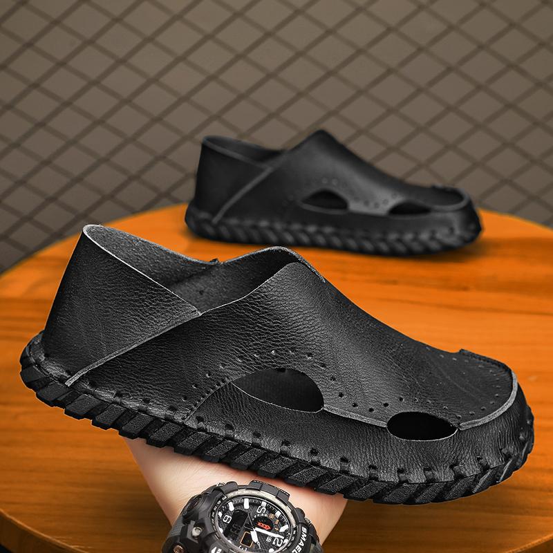 Fashion CYYTL Mens Sandals Summer Casual Fisherman Male Slippers Fashion Leather Outdoor Platform Ankle Beach Shoes Luxury Sport Walking