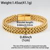 Gold Plated Stainless Steel Bracelet for Women Vintage Woven Luxury Elegant Minimalist Jewelry Gift for Her Mom Wife Girlfriend