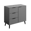 US Sideboard Buffet Cabinet Floor Storage Console Table Sideboard Cabinet With 1 Door & 3 Drawers For Home Entryway Living Room