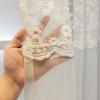 Beautiful Embroidery Sheer Curtain, Simple European-style Small Flower Embroidery White Translucent Thin Window Sheer Curtain