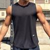 Men's Trendy Sleeveless Mesh Pullover: Quick-Dry Round Neck Fitness Top