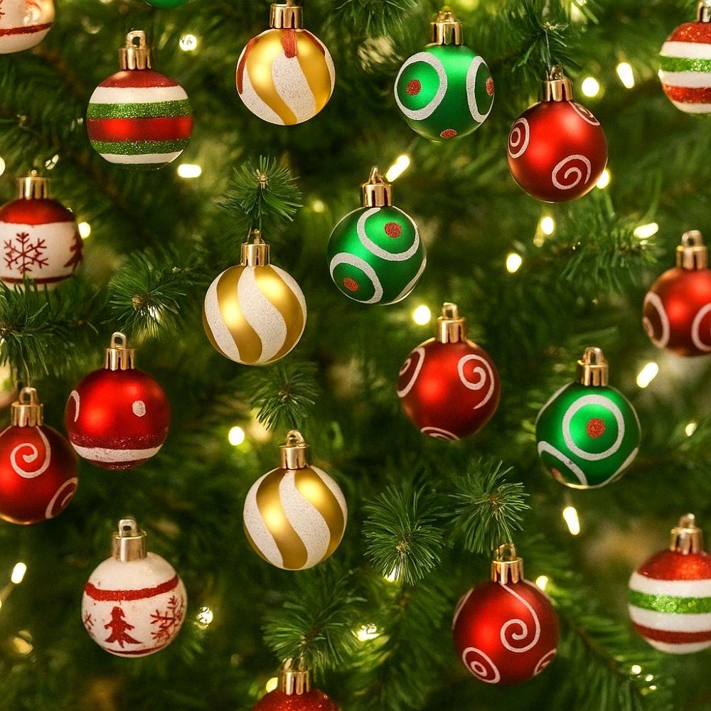 4/6cm Christmas Hanging Ball Electroplated Christmas Baubles  Photographic Props