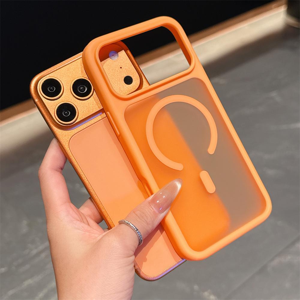 Luxury Matte Translucent for Magsafe Case for iPhone 17 16 15 14 13 12 Pro Max Magnetic Wireless Charge Shockproof Cover Funda