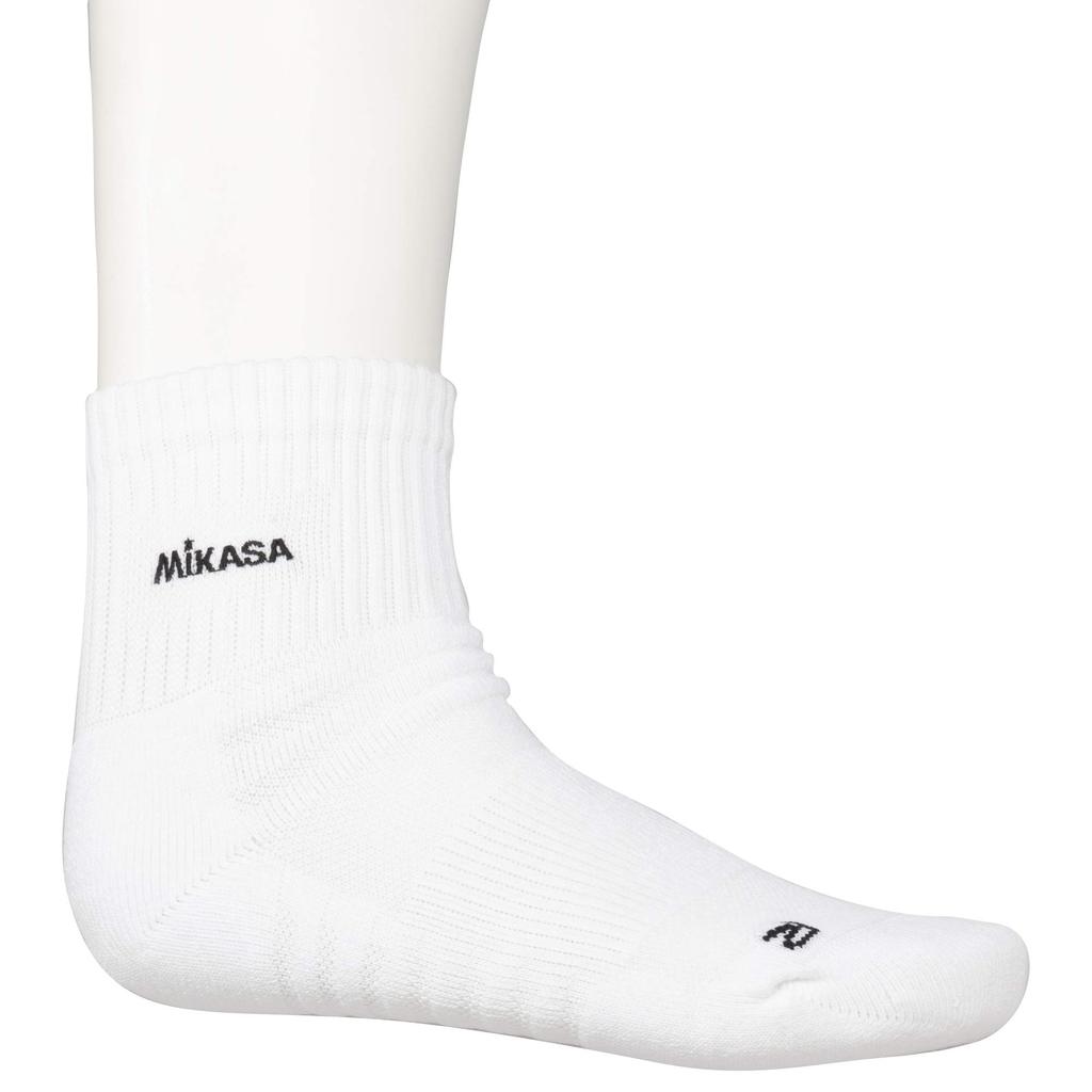 Mikasa Short Socks White (12cm length) (21-23cm) SK1221-W