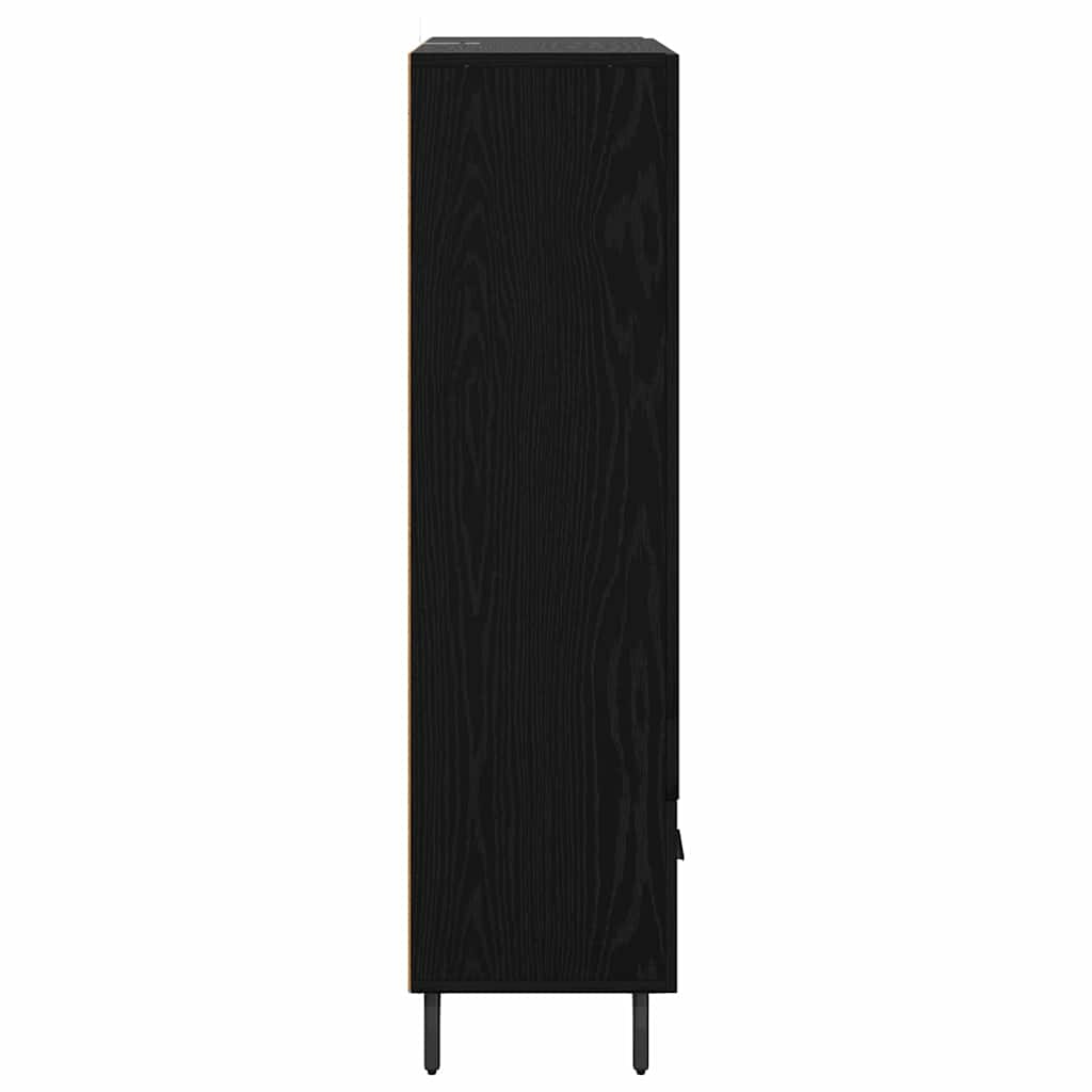 Highboard in Black Oak Look 69.5 x 31 x 115 cm Particleboard
