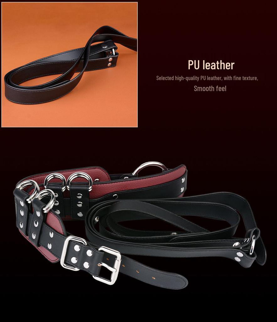 NNSX Leather Wolf Fang Mouthpiece & Lingerie Couple Set