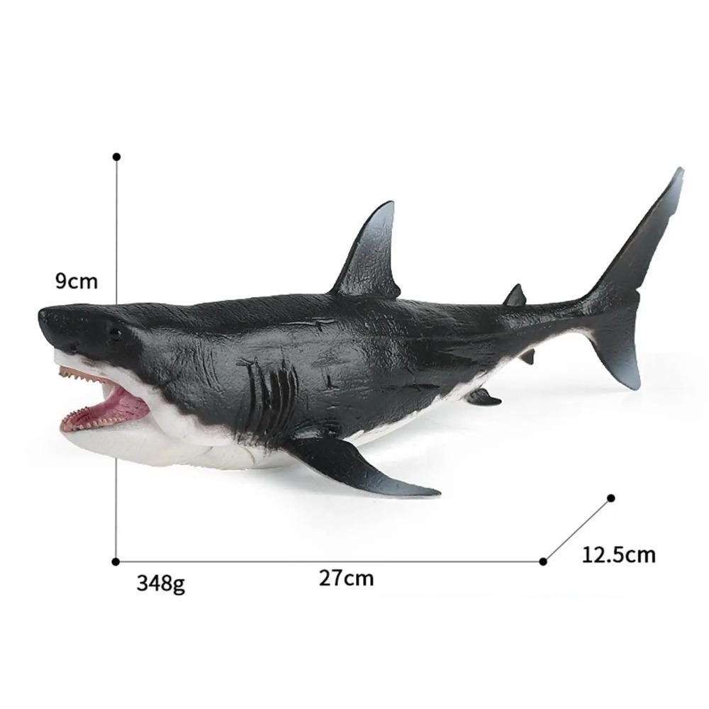Plastic Big Shark Fish Model Wild Ocean Animal Statue  For Kids Children Birthday Gifts