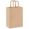 Paper Bags 250 Pcs. With Handles Brown 21X11X28 Cm