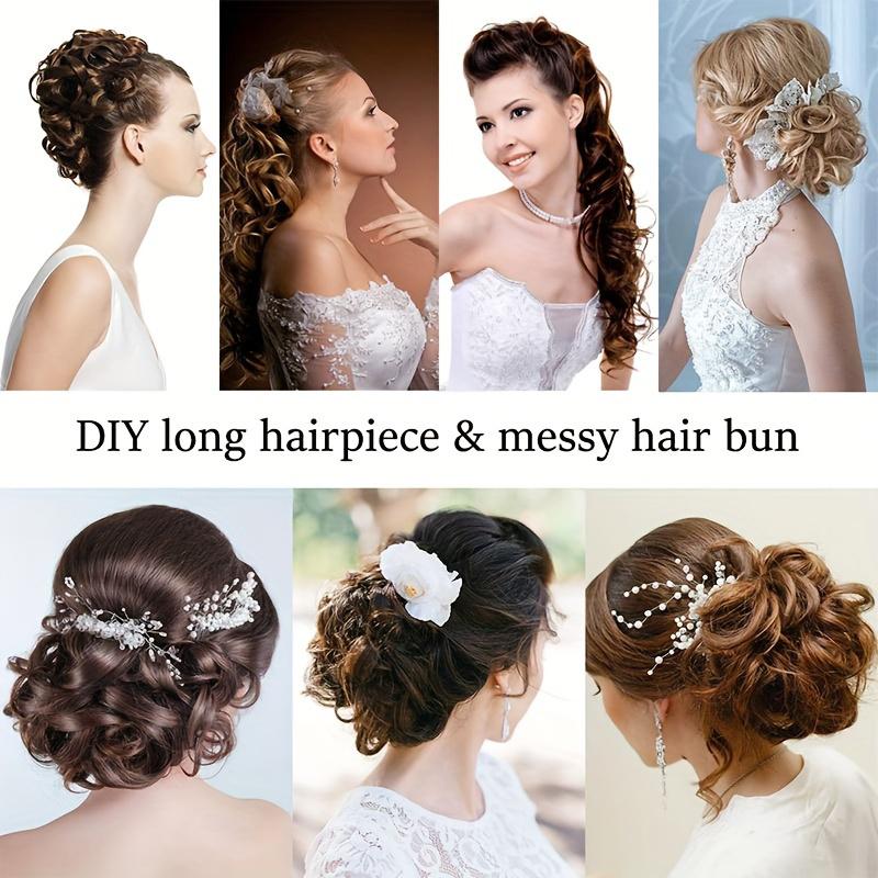 Fluffy caterpillar style curly hair bun wig ladies' hair bun wig easy to wear suitable for all hair types and face shapes