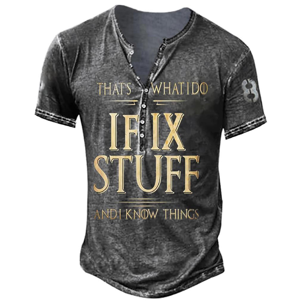 Men's Short Sleeve Graphic And Embroidered Fashion T-Shirt Spring And Summer Short Sleeve Printed