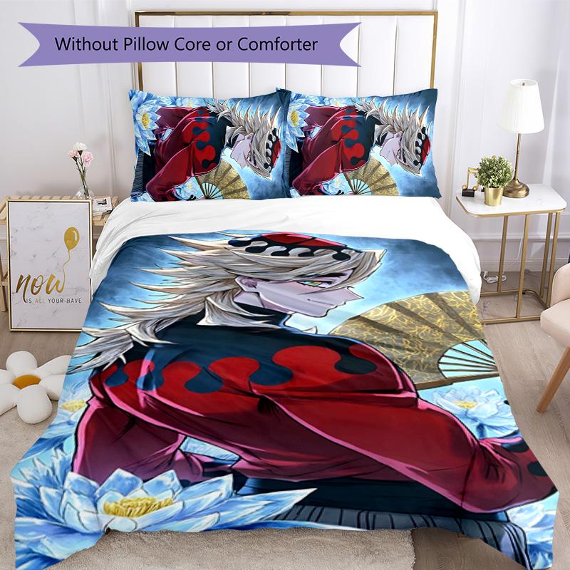 3pcs douma1 Design Cover Set - HD Printed Bedding with 1 Cover and 2 Pillowcases - Perfect for Home and Dorm Decor