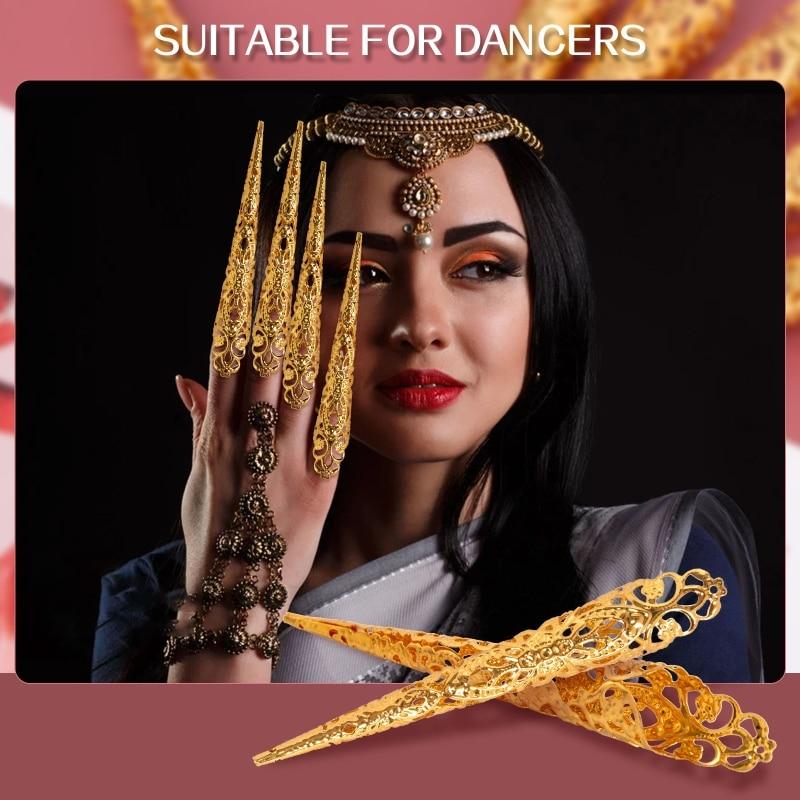 D7Wb Queen Nail Rings Joint Finger Finger Ring Perfect Gift Finger Tip Protection Belly Dance AccessoryTrendy Finger Ring