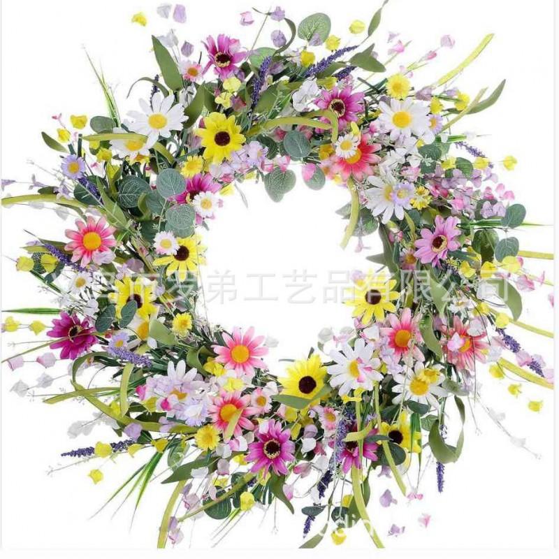 Artificial Flower Wreath Easter Valentines Day Hotel Restaurant Door Decorations