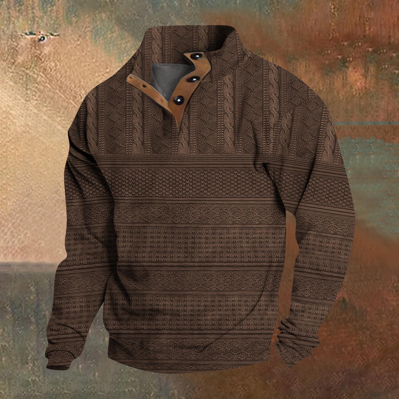 

Весенне-осенняя мужская толстовка с воротником-стойкой на открытом воздухе, повседневные свитера, топы XXXL кофейный