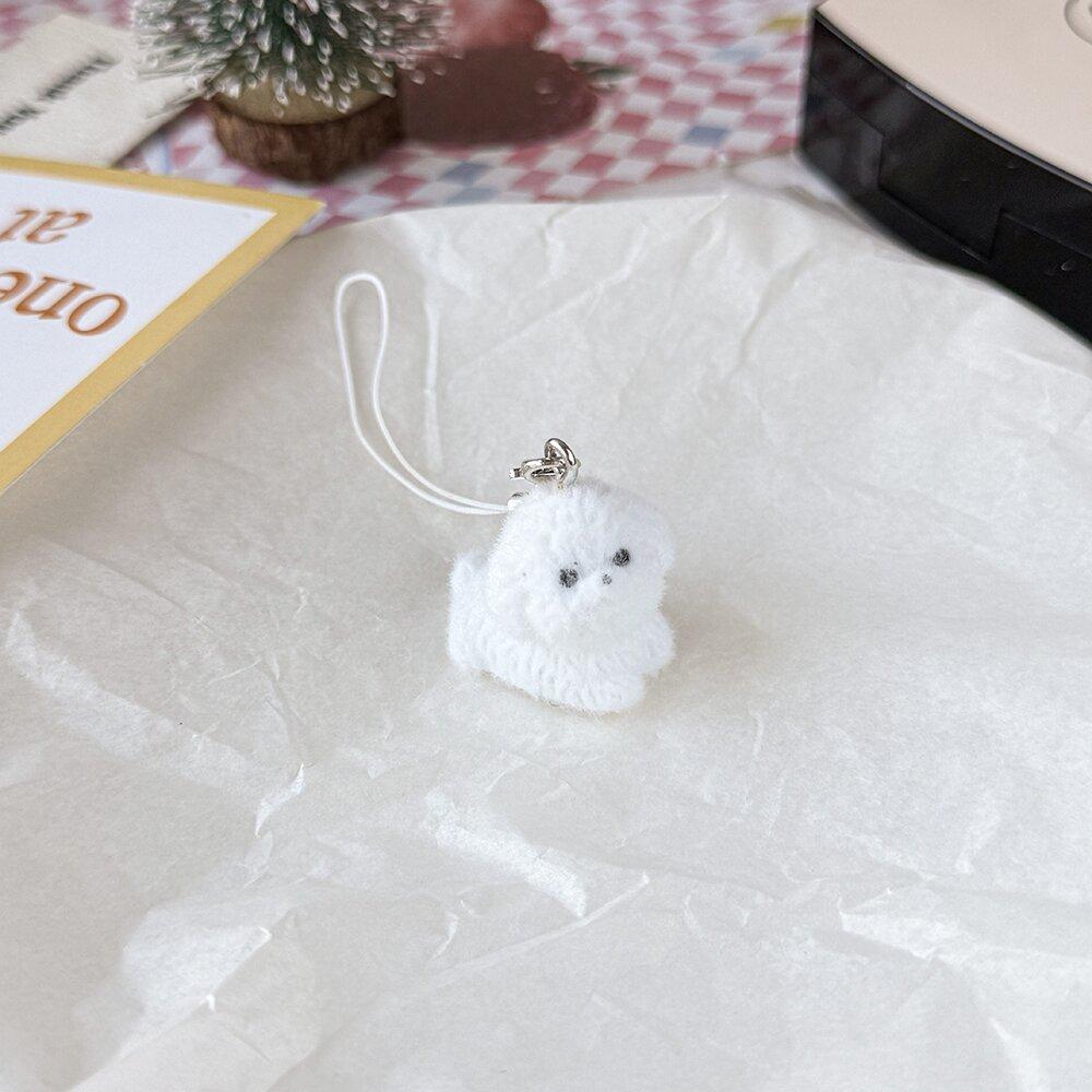 Cute Flocking Animals Are Angry, Little Rabbit Keychain Flocking Car Pendant, Mobile Phone Chain, Bag Pendant for Friends