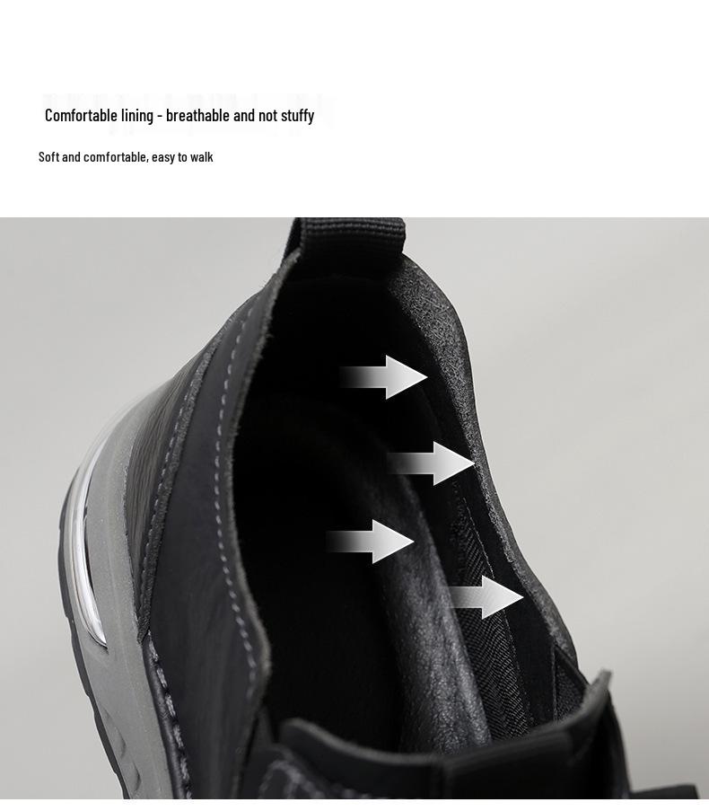Men's Black Korean Style Casual Sports Board Shoes - Autumn/Winter Fashion