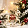 Christmas Lamb Acrylic Hanging Ornament 1PC Flat Cute Sheep Pendant for Xmas Tree Home Winter Holiday Party Decoration