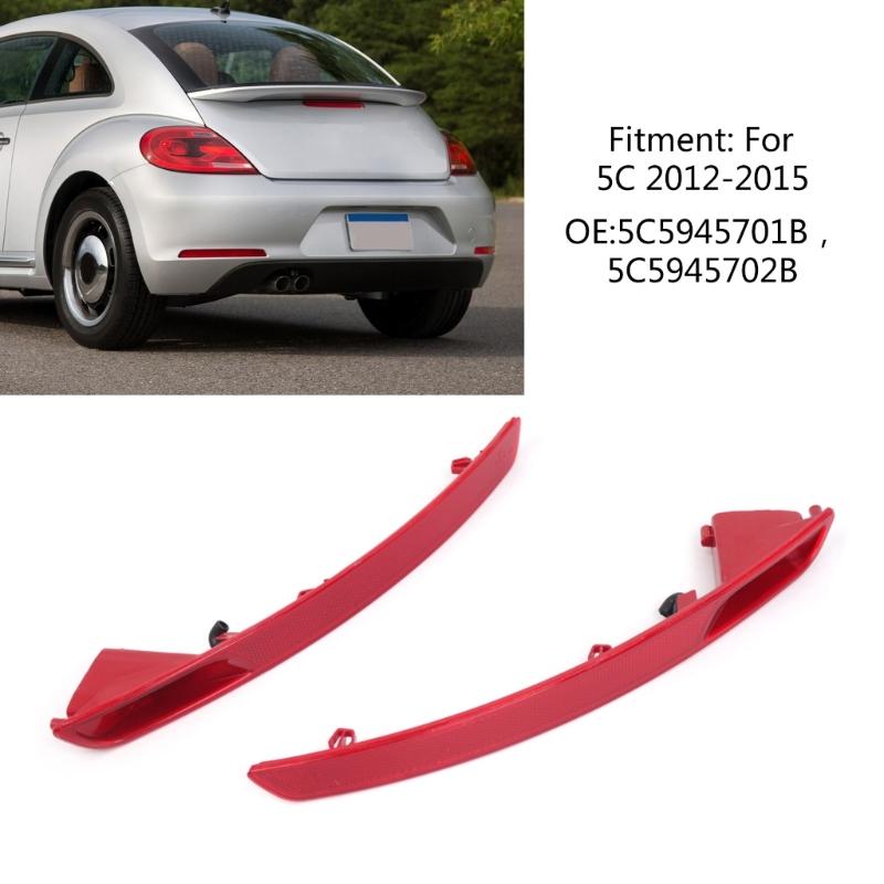 Car Rear Bumper Reflector Left/Right Bumper Trim 5C5945701B Reflector Light Cover for 5C 2012-2015