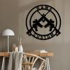 1pc Custom Metal Assault Rifle Sign, Personalized Name Tin Wall Art for Rustic Home, Patio, Porch Decor, Gift