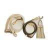 Used Thea Web Small Satchel 10833 84777 7922 Calfskin Tassel 3-Way Shoulder Bag with Double T Logo Ivory Women's from