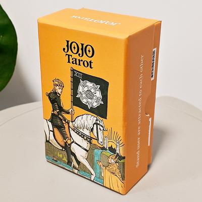 12*7cm JOJO Tarotkarten Deck in stabiler Box, 80 Stück doppelseitig geprägte Anime Tarotkarten Bizarre Adventure Tarot Deck
