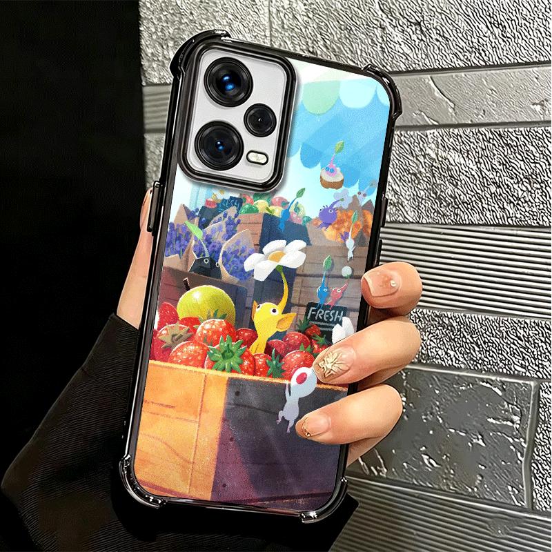 P-Pikmins Cute Game Soft Phone Case For Xiaomi Redmi Note 14 15 Pro Plus 13 12 11S 11T 5G 10 9S 9 Plating Anti-Fall Fundas