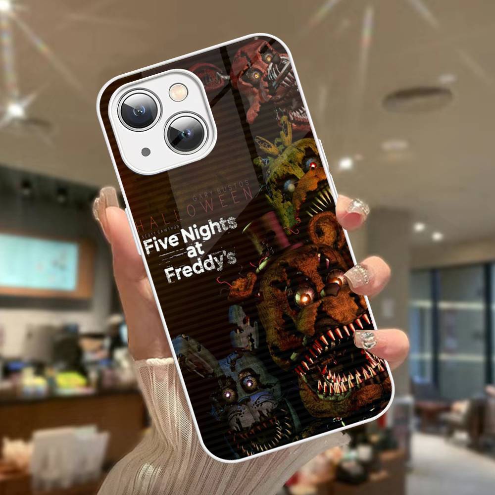 F-FNAF Five-nights-At-Freddys For iPhone 14 13 12 Mini 11 Pro XS Max X XR 14 Plus Tempered Glass Cover
