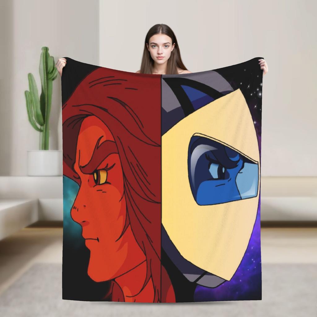 Mazinger Z Manga Knitted Blankets Coral Fleece Plush UFO Robot Grendizer Warm Throw Blanket for Bedding Couch Bedspread