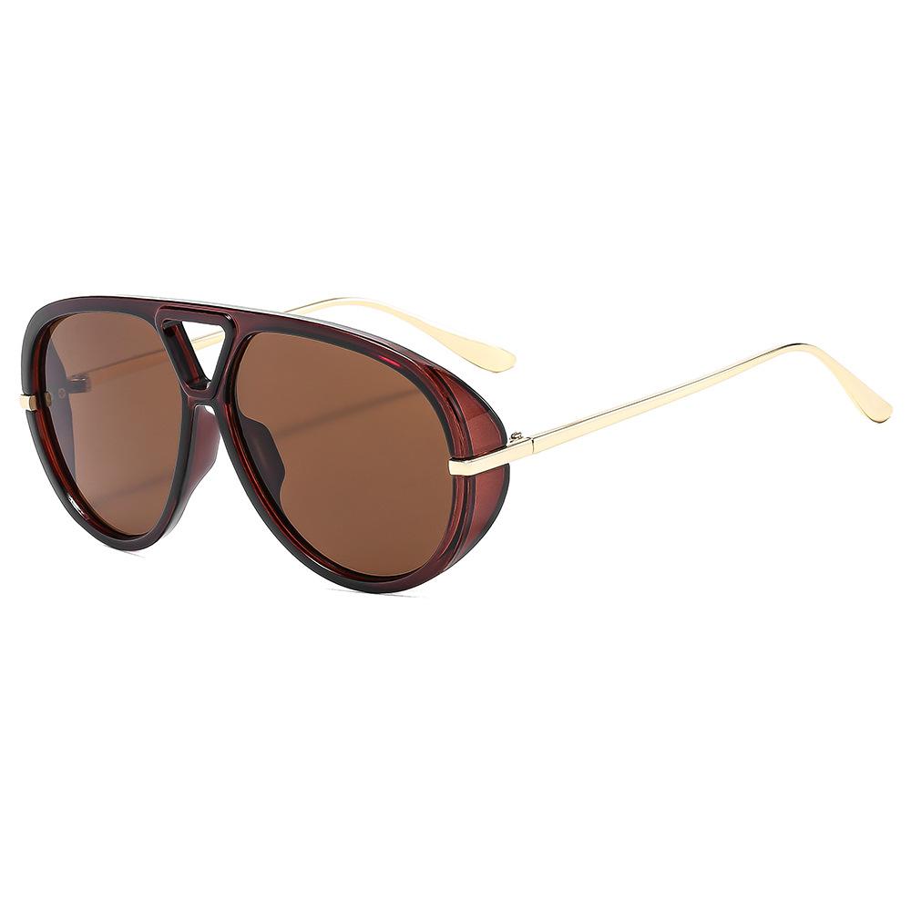 Irregular Large Frame Sunglasses Shades Pilot Multicolor Lenses Eyewear Leopard Print Lightweight Uv400 Sun Glasses Beachside