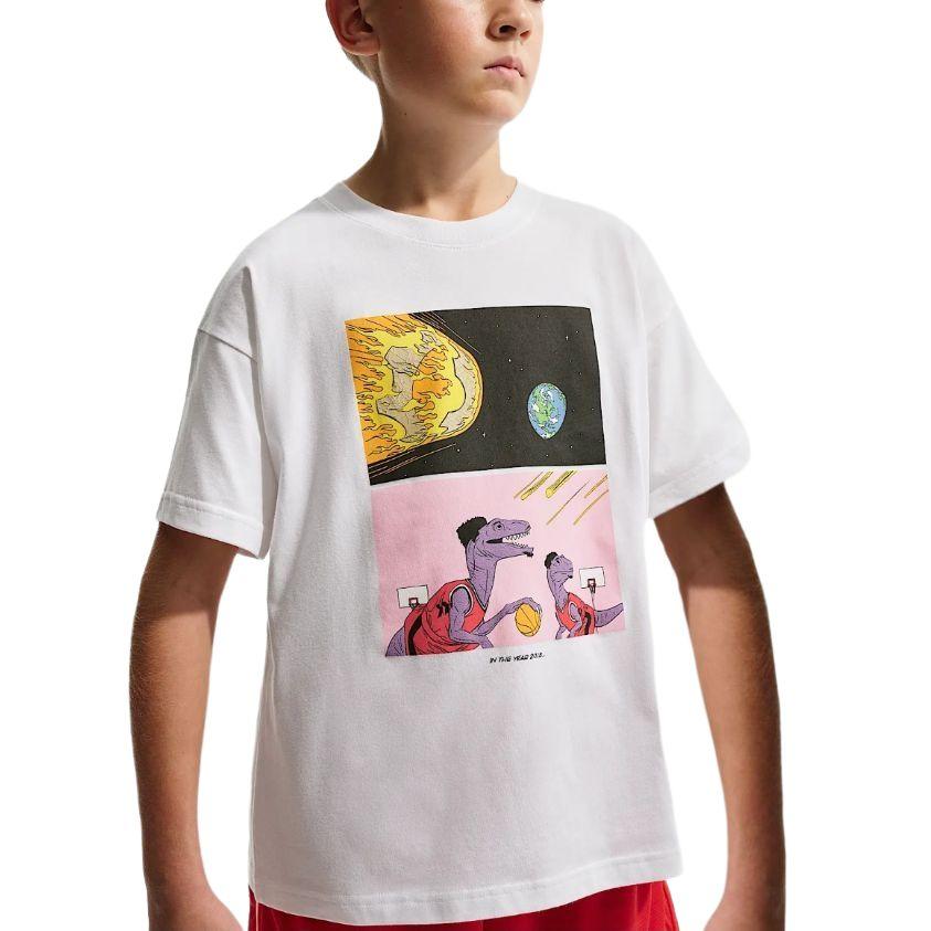 

Nike LeBron LeBronto Basketball Loose Knit Short Sleeve T-Shirt Kids tops IQ0261-100 XS
