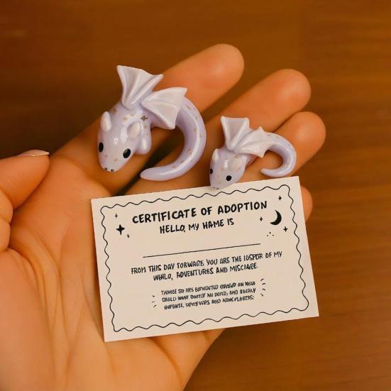 Emotional Support Dragon Handmade Mini Pocket Dragon Sculpture for Anxiety Relief Cute Dragons Inspirational Gift for Birthday Halloween Xmas