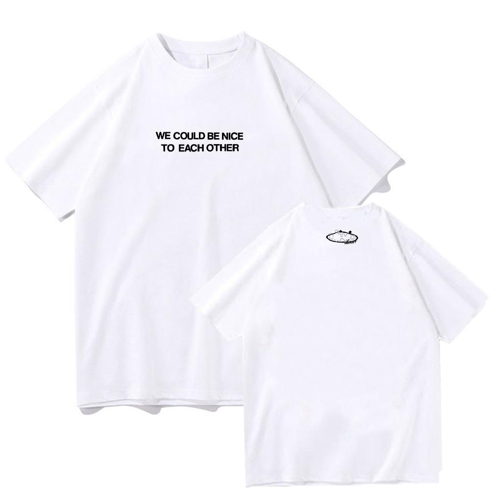 Olivia Dean Nice To Each Other Tee Graphic Tshirts Short Sleeve Cotton Female T Shirt Print Clothing Women Men Round Neck Tees