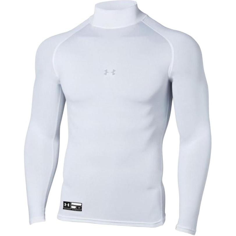 Under Armour Logo Slim Fit Long Sleeve T-Shirt Men tops White 1358645-100 XL